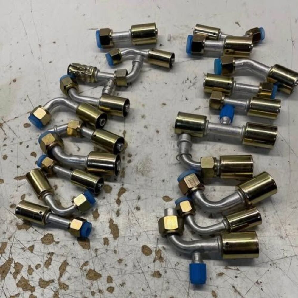 Automotive AC Hose Fitting Kit with R134a Valves Air Conditioning AC Fitting / S